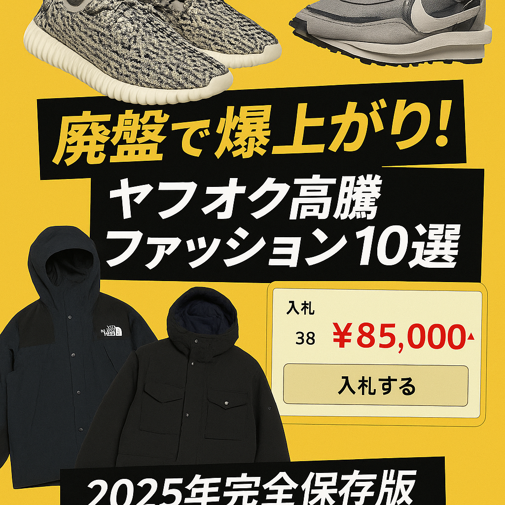 【2025年最新版】生産終了・廃盤で高騰中！ヤフオクで値上がりしているファッションアイテム10選